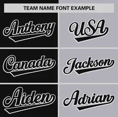 Black Gray Striped Two Tone Authentic Baseball Jersey 3
