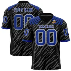 Black Gray Tiger Stripe Graffiti Pattern Football Jersey
