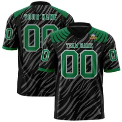 Black Gray Tiger Stripe Graffiti Pattern Football Jersey