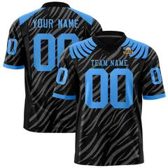 Black Gray Tiger Stripe Graffiti Pattern Football Jersey 1