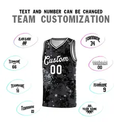 Black Gray Vice Burst Galactic Graffiti Basketball Jersey 3