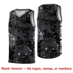 Black Gray Vice Burst Galactic Graffiti Basketball Jersey 5