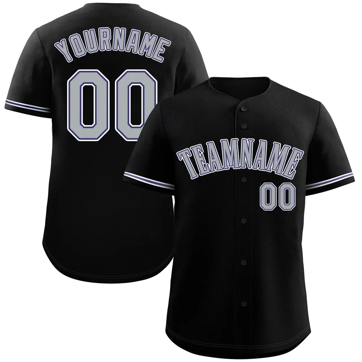 Black Gray-White Bull Classic Authentic Baseball Jersey