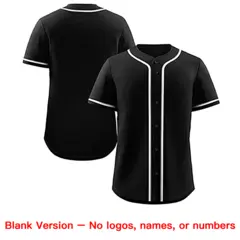 Black Gray-White Classic Authentic Baseball Jersey 3