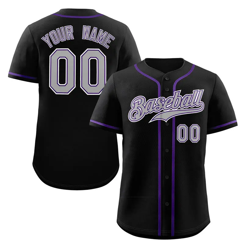 Black Gray-White Classic Authentic Baseball Jersey