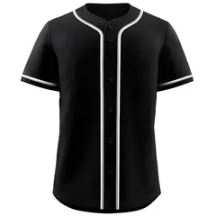 Black Gray-White Classic Style Baseball Jersey For Men 1