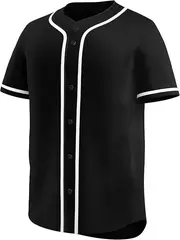 Black Gray-White Classic Style Baseball Jersey For Men 7