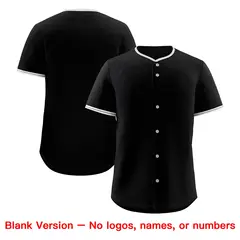 Black Gray White Classic Style Sports Baseball Jersey 8