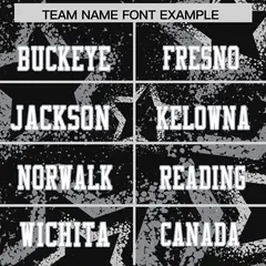 Black Gray-White Star Graffiti Authentic Football Jersey 3