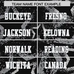 Black Gray-White Star Pattern Authentic Football Jersey 3