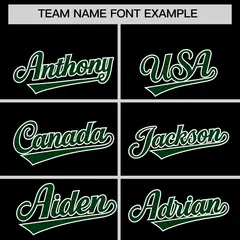 Black Green American Flag Varsity Raglan Letterman Bomber Jacket 3
