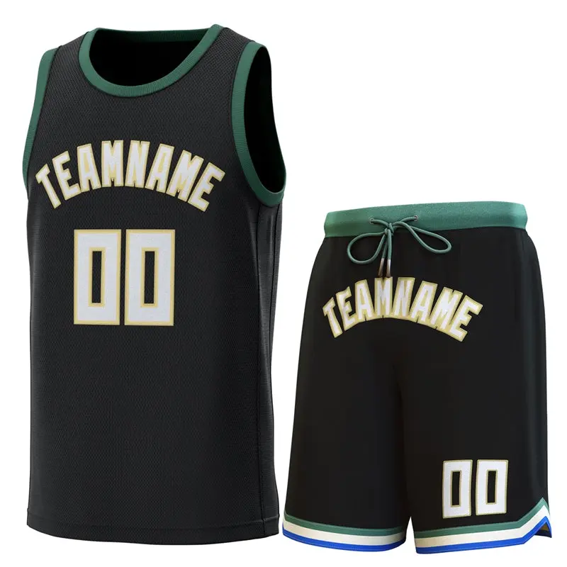 Black Green Classic Sets Basketball Jersey