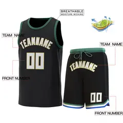 Black Green Classic Sets Basketball Jersey 2