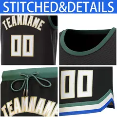 Black Green Classic Sets Basketball Jersey 6
