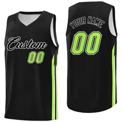 Black Green Classic Sport Game Basketball Jersey
