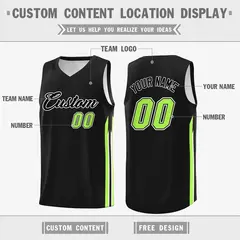 Black Green Classic Sport Game Basketball Jersey 2