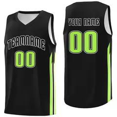 Black Green Classic Sport Game Basketball Jersey