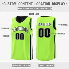 Black Green Double Side Training Basketball Jersey 3