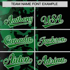 Black Green Graffiti Split Raglan Sleeve Baseball Jersey 3