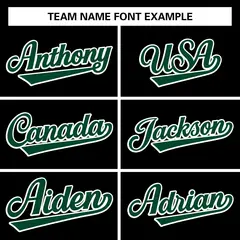 Black Green Raglan Full-Snap Varsity Letterman Baseball Jacket 7