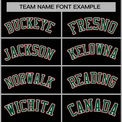Black Green-Red Varsity Full-Snap Classic Letterman Jacket 5