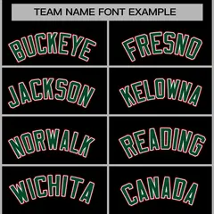 Black Green-Red Varsity Full-Snap Classic Letterman Jacket 5