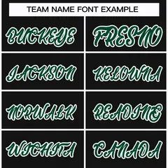 Black Green-White Classic Hockey Jersey 3