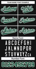 Black Green-White Classic Hockey Jersey 3