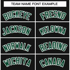 Black Green-White Classic Hockey Jersey 3