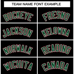Black Green-White Full-Snap Varsity Letterman Jacket 3