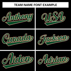 Black Green-White Full-Snap Varsity Letterman Jacket 3