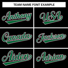 Black Green-White Full-Snap Varsity Letterman Jacket 3