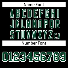 Black Green-White Full-Snap Varsity Letterman Jacket 4
