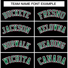 Black Green-White Full-Snap Varsity Letterman Jacket 3