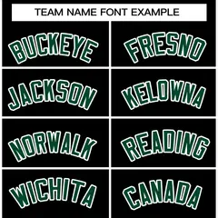 Black Green-White Full-Snap Varsity Letterman Jacket 5