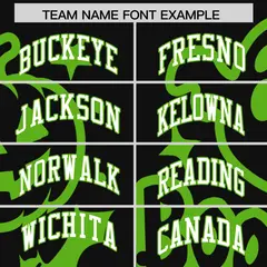 Black Green White Halloween Bats Pumpkins Ghost Letterman Jacket 3