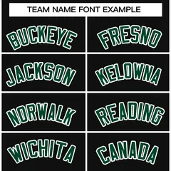 Black Green-White Raglan Varsity Full-Snap Letterman Jacket 3