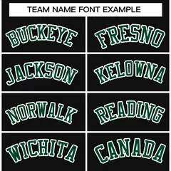 Black Green-White Raglan Varsity Full-Snap Letterman Jacket 3