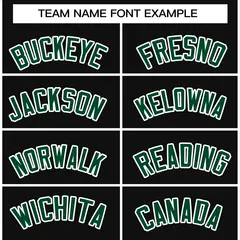 Black Green-White Raglan Varsity Full-Snap Letterman Jacket 5