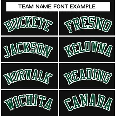 Black Green-White Raglan Varsity Full-Snap Letterman Jacket 5