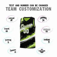 Black Green White Reversible Basketball Jersey Stellar Strike Series 2