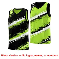 Black Green White Reversible Basketball Jersey Stellar Strike Series 7