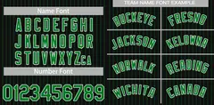Black Green-White Stripe Authentic Fashion Baseball Jersey 3