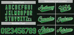 Black Green-White Stripe Authentic Fashion Baseball Jersey 3
