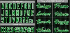 Black Green-White Stripe Authentic Fashion Baseball Jersey 3