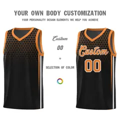 Black Honeycomb Pattern Sports Uniform Basketball Jersey 3