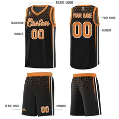 Black Honeycomb Pattern Sports Uniform Basketball Jersey 5