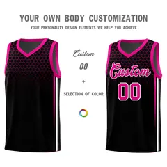 Black Honeycomb Pattern Sports Uniform Basketball Jersey 3