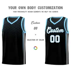 Black Honeycomb Pattern Sports Uniform Basketball Jersey 3