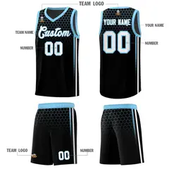 Black Honeycomb Pattern Sports Uniform Basketball Jersey 5